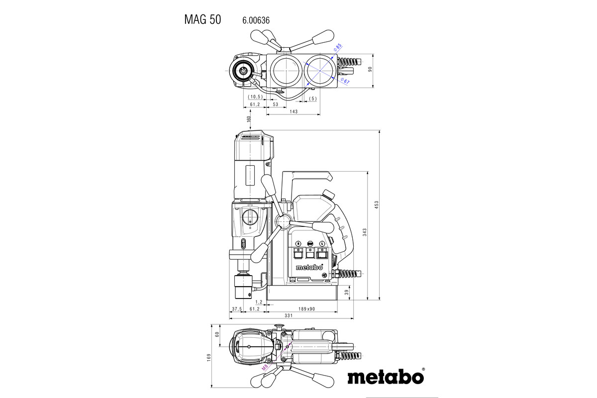 TRAPAN MAGNETIK MAG 50